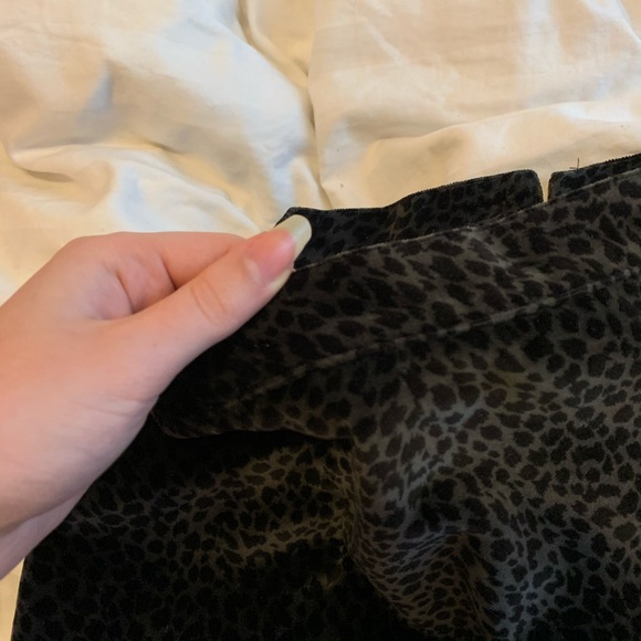 VINTAGE❤️ cheetah print velour skirt - Picture 7 of 9